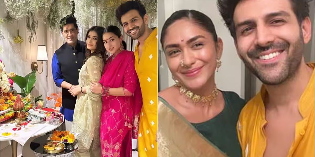 Sara Ali Khan attends ex-boyfriend Kartik Aaryan's Ganesh Chaturthi celebrations